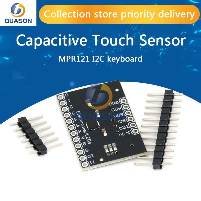 MPR121 Breakout V12 Капацитивен Сензорен екран Сензор за Модул Контролер I2C такса за Разработка на Клавиатурата Изображение 0