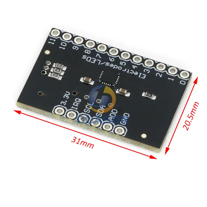 MPR121 Breakout V12 Капацитивен Сензорен екран Сензор за Модул Контролер I2C такса за Разработка на Клавиатурата Изображение 2