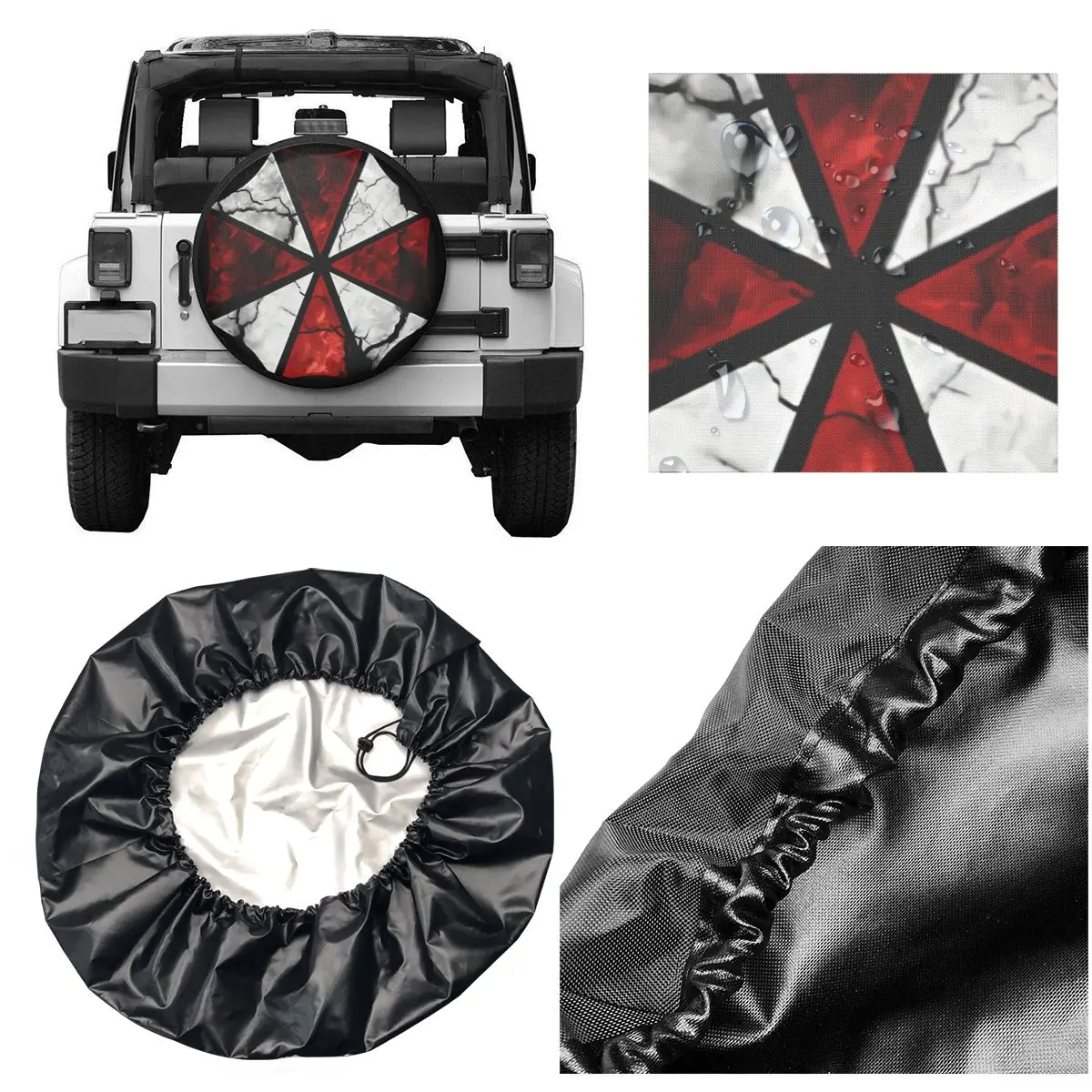 Лого на Корпорация Umbrella Резервна Гума Покрышка Калъф Чанта за Носене за Jeep Horror Аксесоари за Военни Автомобили 14 