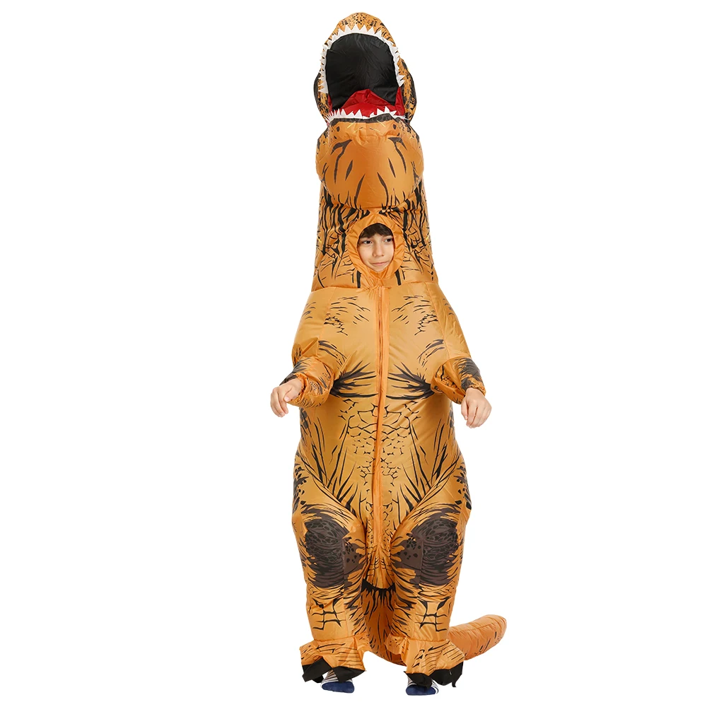 T-Rex Надуваем Костюм Коледни Костюми Динозавър Trex Облекло Забавен Костюм На Маскарадните Рокли За Възрастни Изображение 2