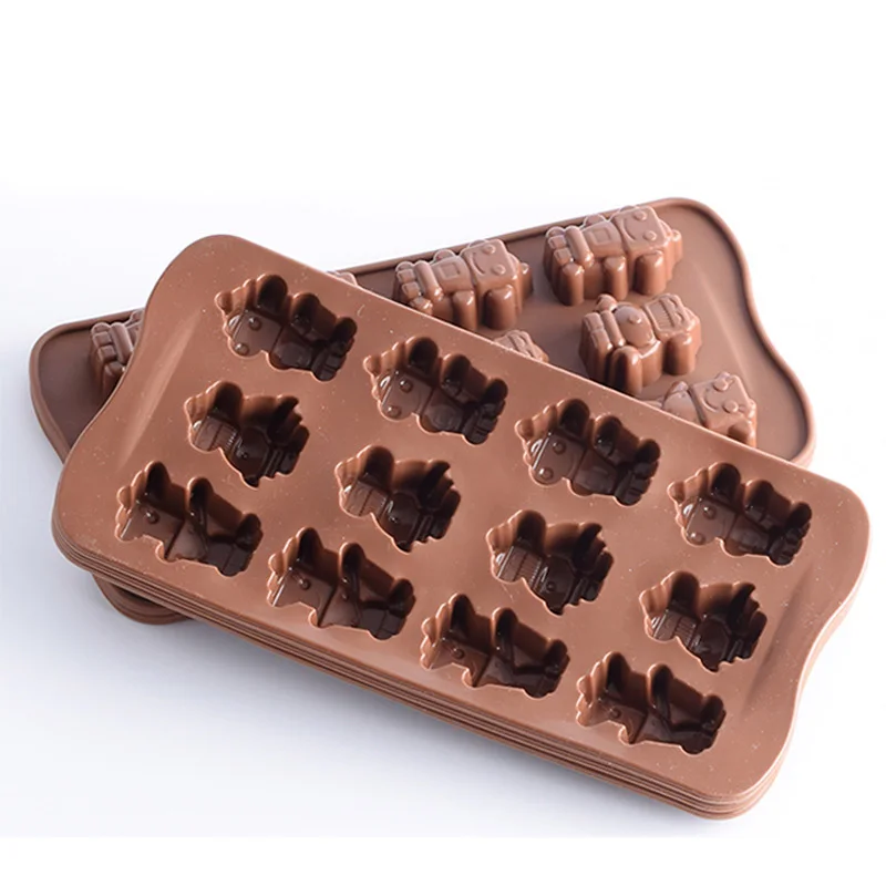 Робот форма на Високо качество на Околната Среда силикон шоколад мухъл флип бонбони торта форма за печене crystal лепило Творчески Изображение 1