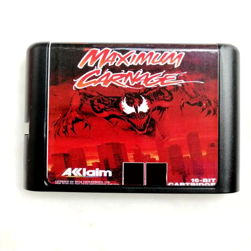 Venom - Максимална клането 16-битова карта с памет MD за Sega Mega Drive 2 за SEGA Genesis Megadrive Изображение 0