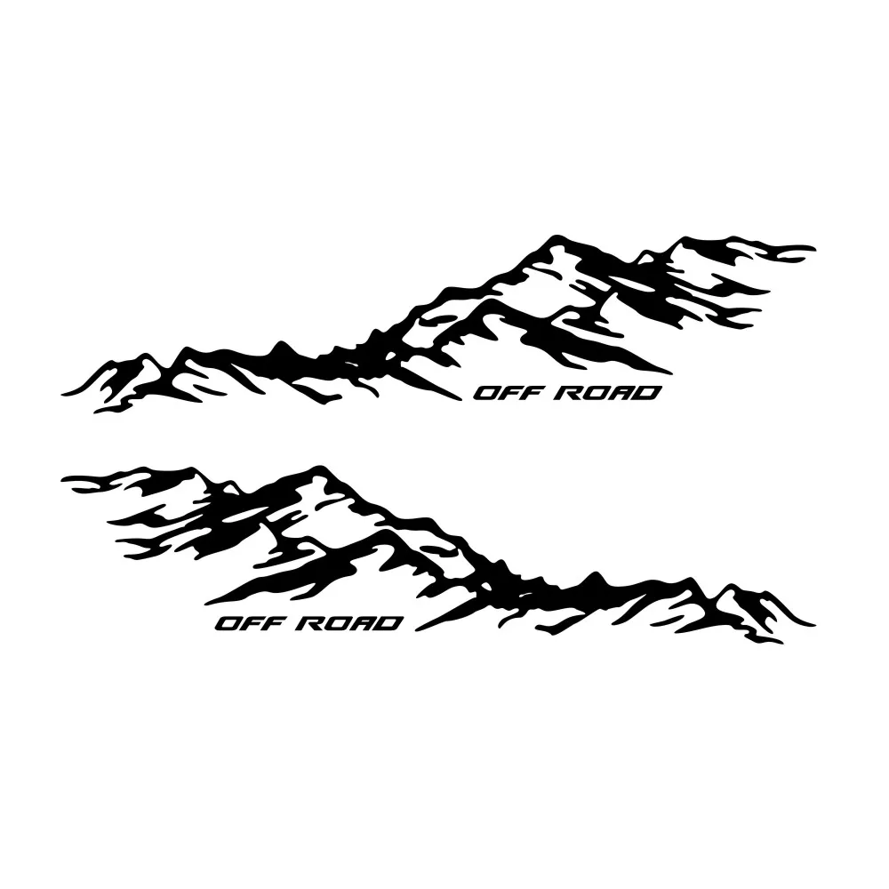 2 БР. Внедорожная планинска графична автомобили стикер за Hilux Tundra Tacoma Maxus T60 T70 пикап след задната част на винил аксесоари Изображение 3