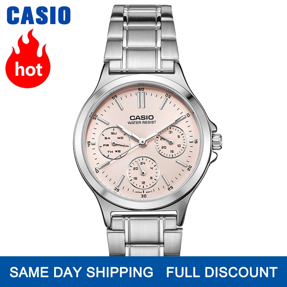 Casio часовници дамски часовници Комплект от висок клас на марката луксозни Водоустойчив Кварцов Ръчен часовник Светещи дамски Часовник спортен часовник дамски reloj mujer Изображение 0