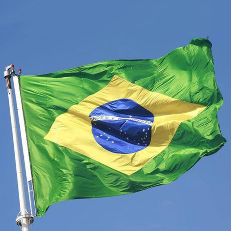 Флаг На Бразилия Банер От Полиэстеровой Тъкан Бразилски Футболен Флаг Мажоретки Националния Флаг На Страната Фестивал За Домашно Вътрешни Външни Декор Изображение 5