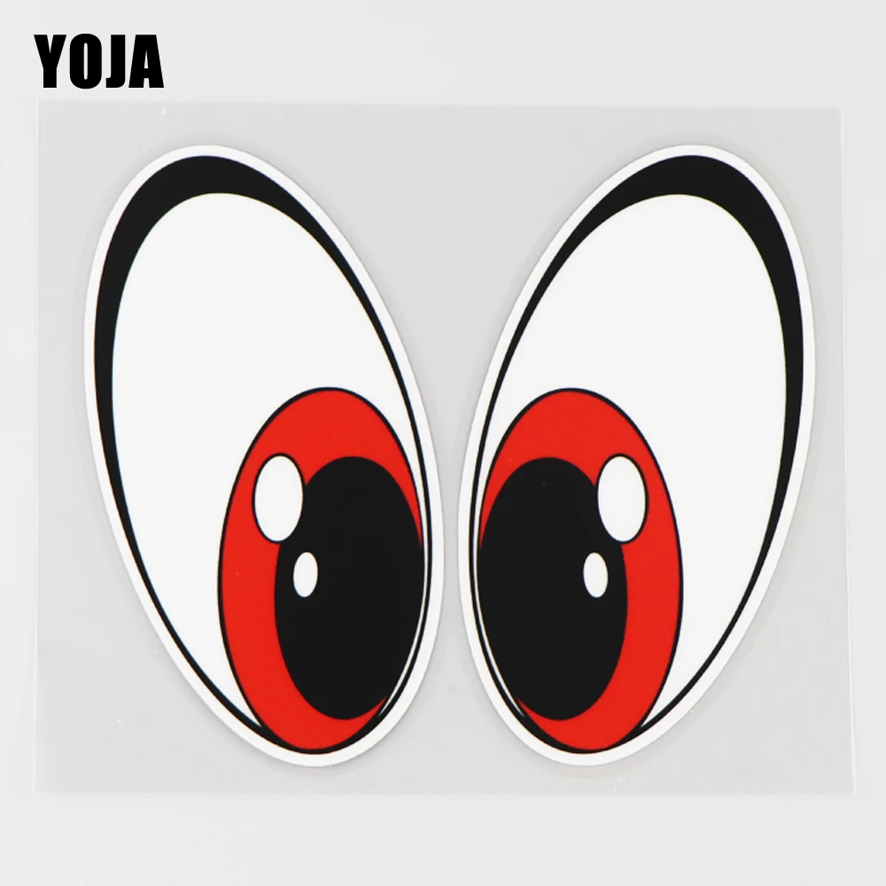 ЙОХА 13X11 см Карикатура Смешни Червени Очи Автомобили Стикер Vinyl Стикер Краси Модерен Писане 19A-0099 Изображение 0
