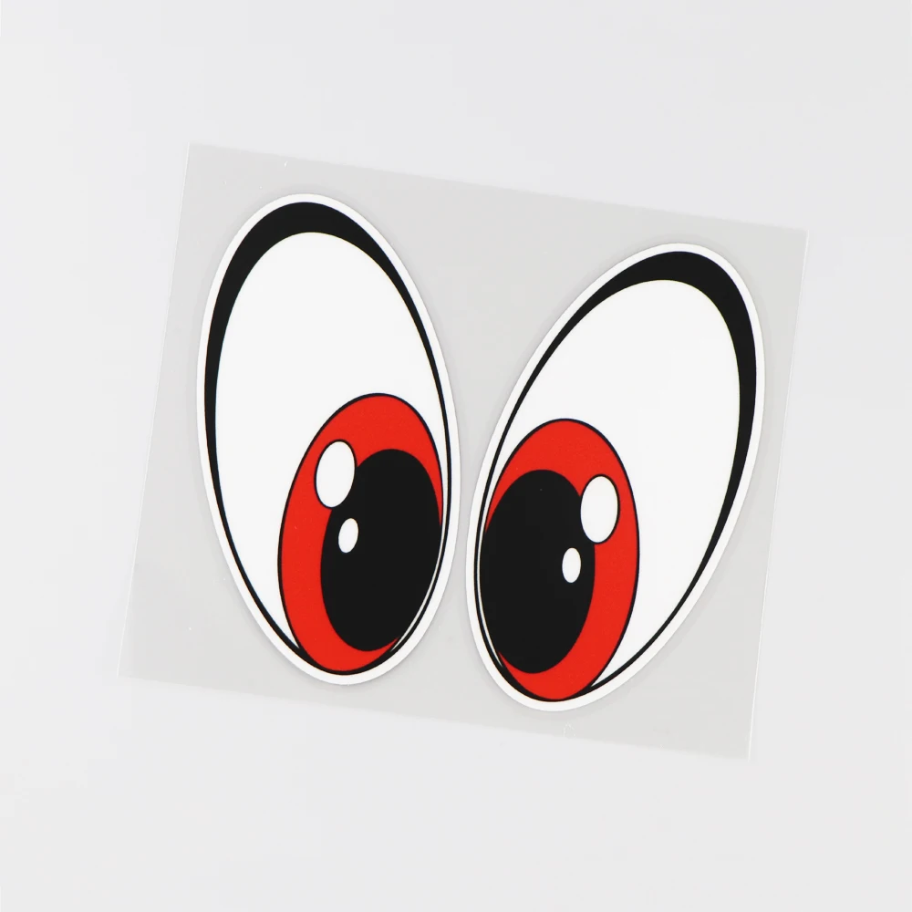 ЙОХА 13X11 см Карикатура Смешни Червени Очи Автомобили Стикер Vinyl Стикер Краси Модерен Писане 19A-0099 Изображение 1