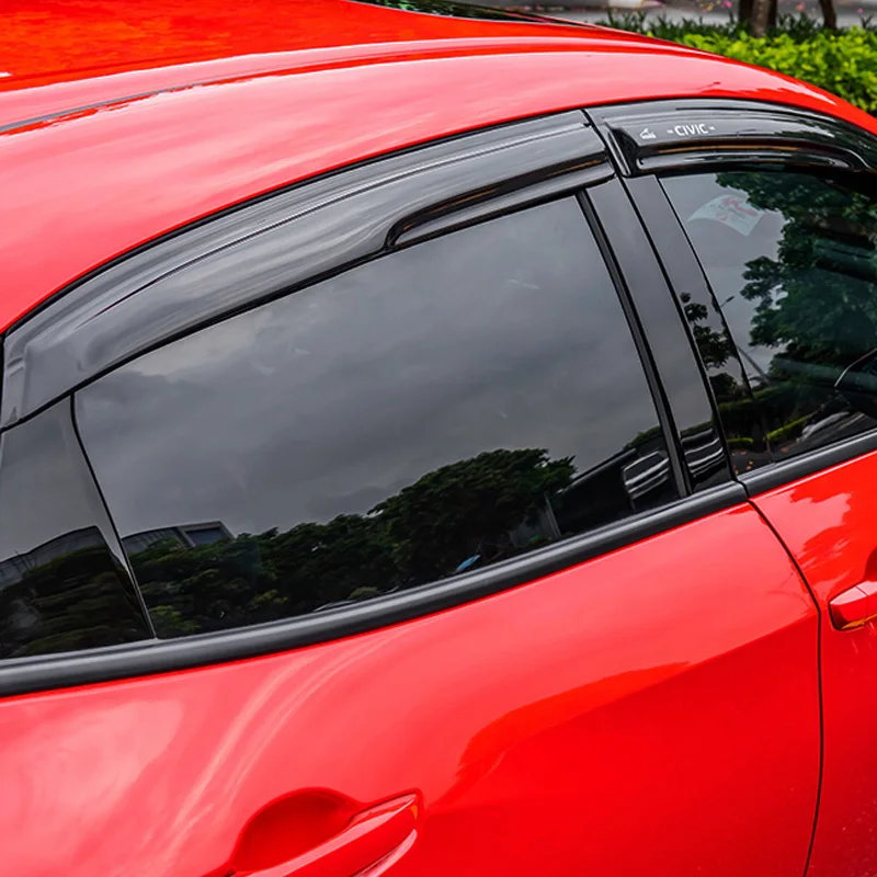 Прозорец Козирка за Защита От Дъжд, За Honda 10th Civic 2016-2021 изглаждат време на Щит Ветрозащитный Сенник Shelter Дъждобран Аксесоари Изображение 5