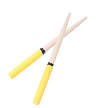 1 Двойка на Барабанни пръчки Taiko 35x2 см, Преносими Дървени Барабанни Пръчки, Леки Ударни Пръчки за Барабан (Жълт)