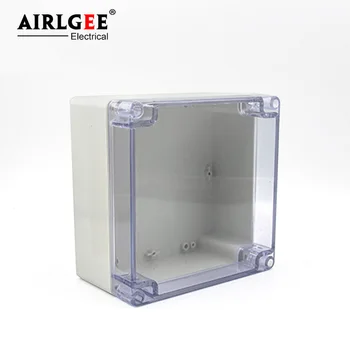 160x160x90 мм водоустойчив пластмасов разпределителните кутия с прозрачен капак ABS ел. скоростна кутия за захранване на контролната кутия