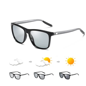 2022 Нови Фотохромичните Поляризирани Слънчеви Очила Мъжки Квадратни Класически Мъжки Слънчеви Очила Хамелеон Очила Мъжки Слънчеви Очила, Очила За Шофиране