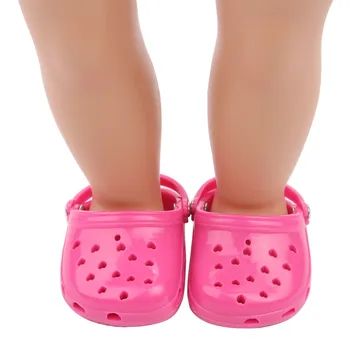 43 см стоп-моушън Дрехи, Обувки Четири Цвята Обувки С Дупки, Подходящ за 18 Инча американско Дете Новородено Кукла Нашето Поколение Подарък Играчка за Момичета