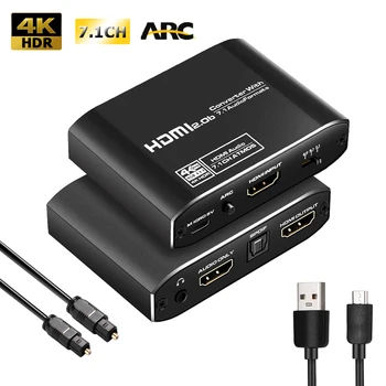 4K @ 60 Hz HDMI-Съвместим Аудио Екстрактор Сплитер Конвертор Optical Toslink SPDIF 3.5 мм Аудио Стерео Аудио Адаптер за Пожар Stick