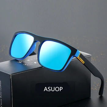 ASUOP 2019 нови квадратни мъжки поляризирани слънчеви очила с UV400 модерни дамски слънчеви очила с класически маркови дизайнерски спортни слънчеви очила за шофиране