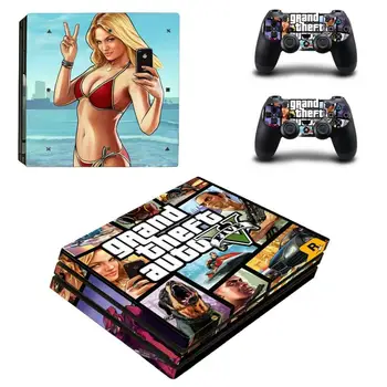 Grand Theft Auto V GTA 5 PS4 Pro Стикер Play station 4 Стикер На Кожата Стикери За PlayStation 4 PS4 Pro Конзола и Контролер Скинове