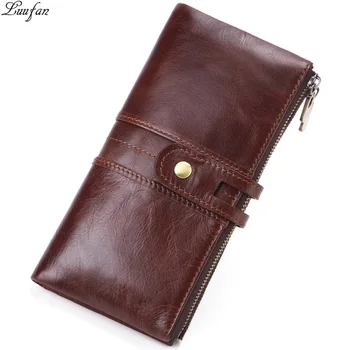 Luufan 2020 Нов дълъг портфейл за мъже и Жени, в чантата си-клатч от естествена кожа, държач за карти, чанта за пари, портфейл с цип, в чантата си за телефон