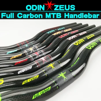 ODINZEUS 7 цвята Нов Изцяло от въглеродни влакна Лост за планински велосипед/Плоска/с възхода на МТБ от въглеродни влакна Кормило за велосипед 25,4 мм/31,8 мм * 580-740 мм