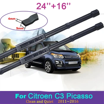 Автомобилна Четка за Чистачки е Подходящ за Citroen C3 Picasso 2011 2012 2013 2014 2015 2016 Предното Предното Стъкло Гумени Чистачки Автомобилен Аксесоар
