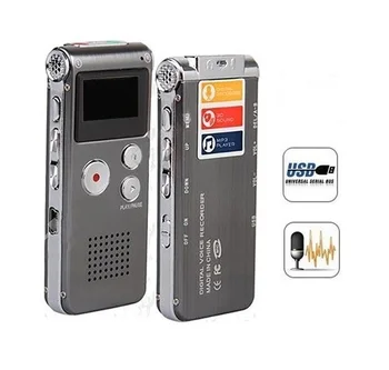 Акумулаторна батерия за Външен Микрофон 4 GB С Гласово USB Цифров Аудио Рекордер Записване на звук MP3 Плейър Call Recorder espiao