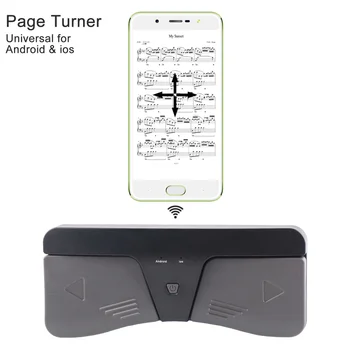 Безжична Педала на Завоя на Страницата Bluetooth Page Turner Безжична Педала на Завоя Дистанционно Ножное Управление е Съвместимо с IOS за iPhone и Android