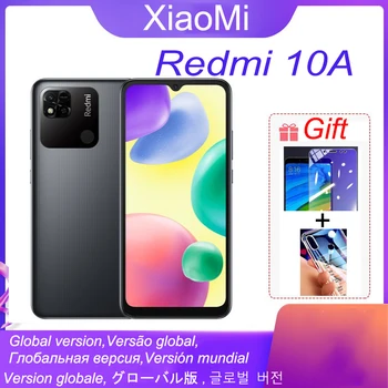 Глобалната вградена памет Xiaomi Redmi 10A 10 A 4 GB 64 GB / 6 GB 128 GB Смартфон 5000 ма 6,53 MTK Хелио G25 Восьмиядерный 13 Mp Камера