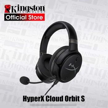 Детска слушалки Kingston HyperX Cloud Orbit S с технологията 3D audio, киберспортивная слушалка с сверхточной локализация на звука за PC
