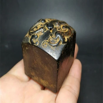 Колекция от културата на Червена Планина Железен Метеорит Shuanglong Seal Може да Поеме Магнетизъм