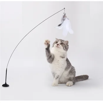Нова самостоятелна издънка котка прегръща перо камбанка супер дълго удобно съхранение на котка прегръща перо интерактивна играчка за котки