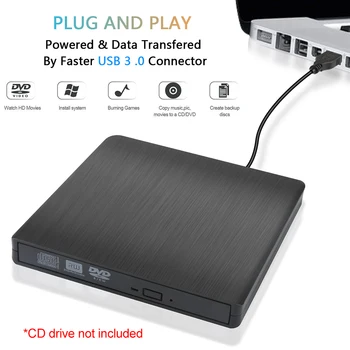 Оптично Устройство Корпус 5 gbps Твърд Пластмасов USB 3.0 SATA 12,7 мм Външен DVD CD Корпус DVD/CD-ROM Калъф За Лаптоп, БЕЗ С