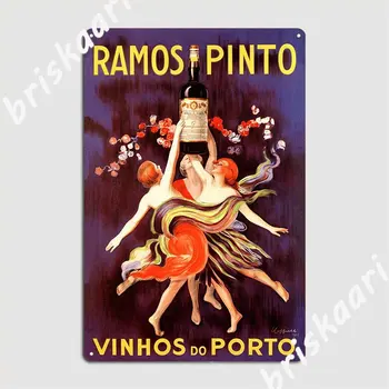 Порто Пинто И Рамос Ретро Плакат С Питие Метални Табели Плакат Персонализирани Стенен Декор, Кино Хол Лидице Знак Плакати