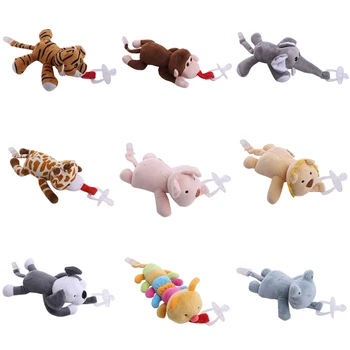 Свалящ се силиконов биберон, детска скоба, окачен тип, плюшевое животно, защита от падане, Биберон, Детска количка, подвесная, успокояваща играчка