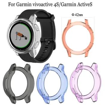 Седалките Калъф За Garmin vivoactive 4S Garmin Active S smart-часовници Мека обвивка Защита От падане TPU Защитни капаци