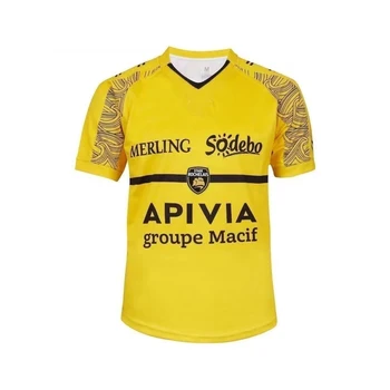 Спортна риза от джърси за домашно ръгби 2021 Stade Rochelais Размер: S-5XL