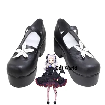 Японската Виртуална Ютубер VTuber Hololive Murasaki Shion Персонализирате Обувки За Cosplay В Стил Лолита